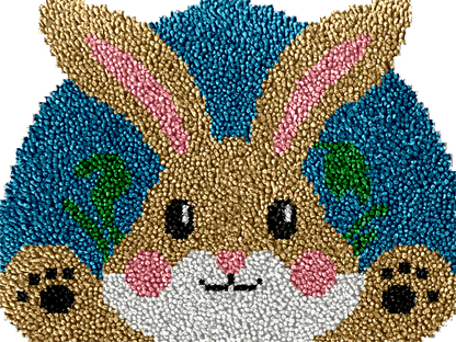 Cute Bunny Latch Hook Rug Kit