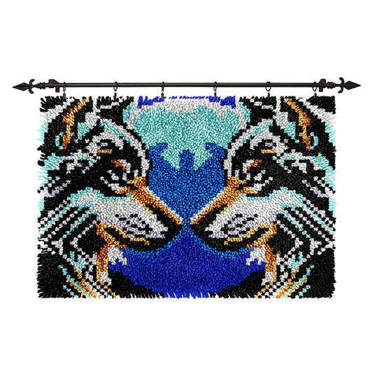 Wolf Family Rug Latch Hook Kits for Beginners