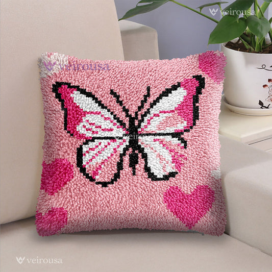 Kit d'oreiller à loquet papillon rose