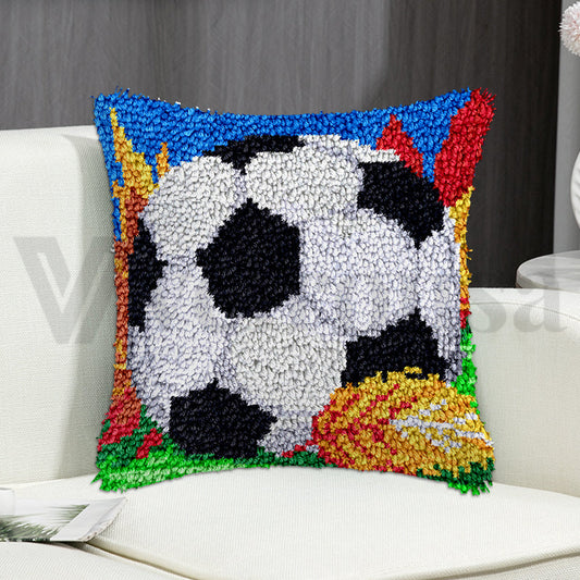 Kits de cierre de gancho para funda de almohada con diseño de fútbol americano grande para adultos, principiantes y niños