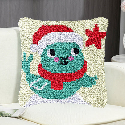 Christmas Fish Pillowcase Latch Hook Kit for Adult, Beginner and Kid