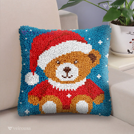Oso de Navidad - Kit de almohada con gancho
