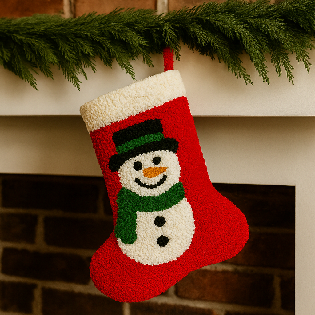 Christmas Snowman - Latch Hook Stocking Kit