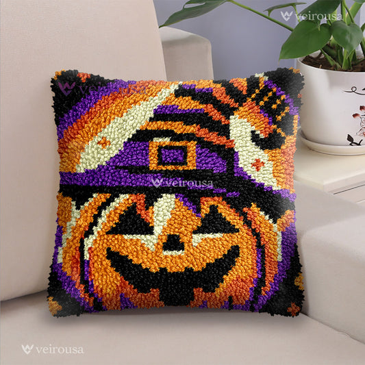 Halloween Handsome Pumpkin - Latch Hook Pillow Kit