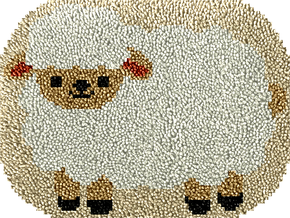 Sheep Latch Hook Rug Kit