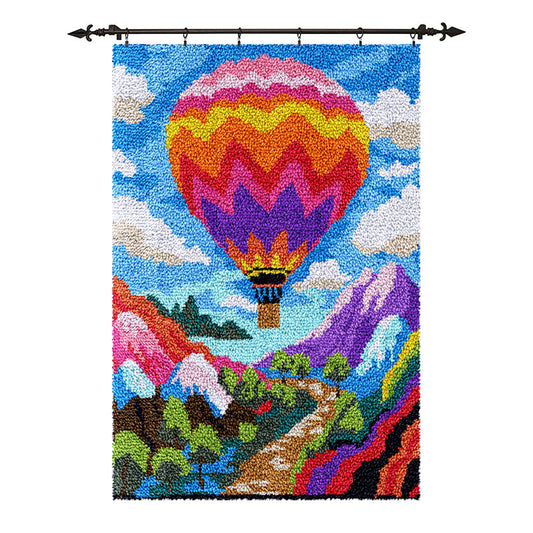 [Large Size] Hot Air Balloon - Latch Hook Rug Kit