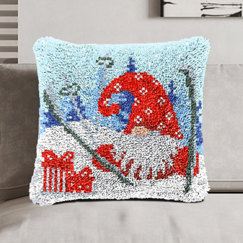 Navidad | Kits de cierre de gancho para funda de almohada de Papá Noel para adultos, principiantes y niños 