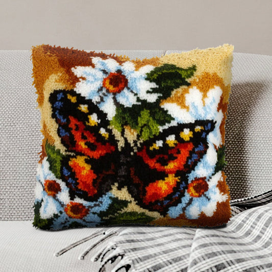 Kits de fermeture à crochet pour taies d'oreiller papillon orange pour adultes, débutants et enfants 