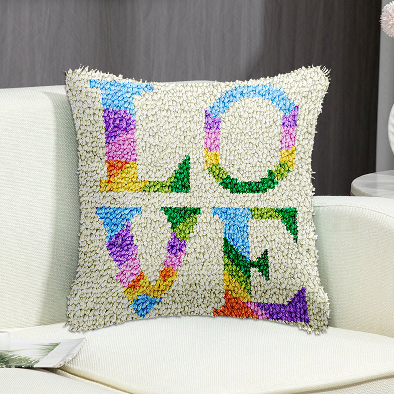 Kit de almohada con cierre de gancho y cierre de gancho con forma de corazón de colores para adultos, principiantes y niños