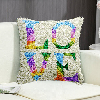 Kit de almohada con cierre de gancho y cierre de gancho con forma de corazón de colores para adultos, principiantes y niños