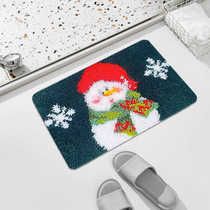 Kits de crochet pour tapis bonhomme de neige pour débutants