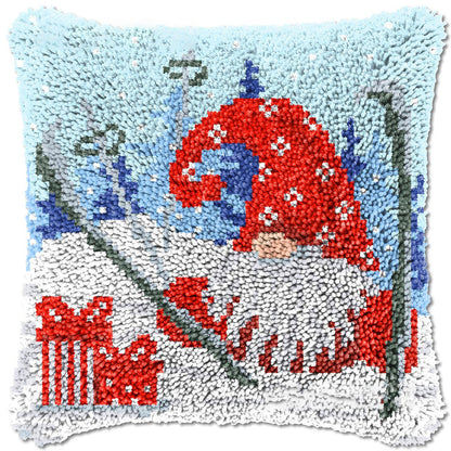 Navidad | Kits de cierre de gancho para funda de almohada de Papá Noel para adultos, principiantes y niños 