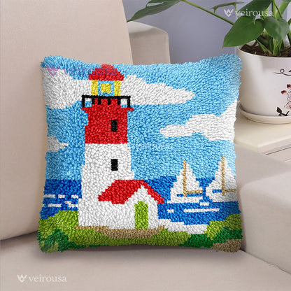 Seaside View - Latch Hook Pillow Kit