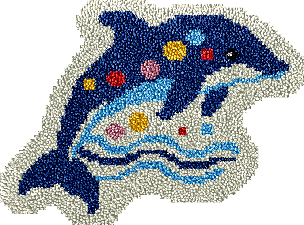 Dolphin - Kits de crochets pour tapis pour débutants