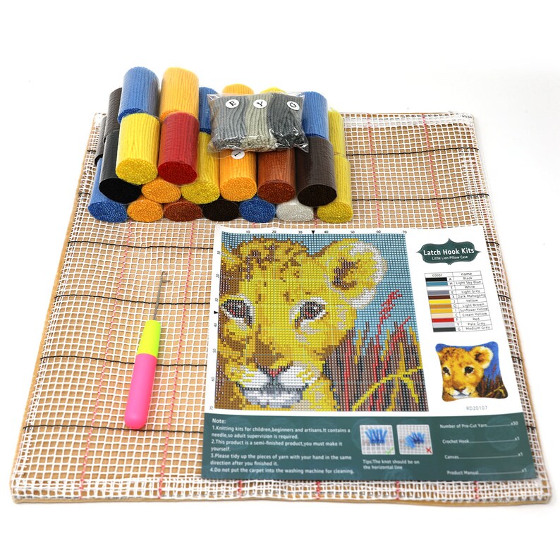 Kits de cierre de gancho para funda de almohada de osito bebé para adultos, principiantes y niños