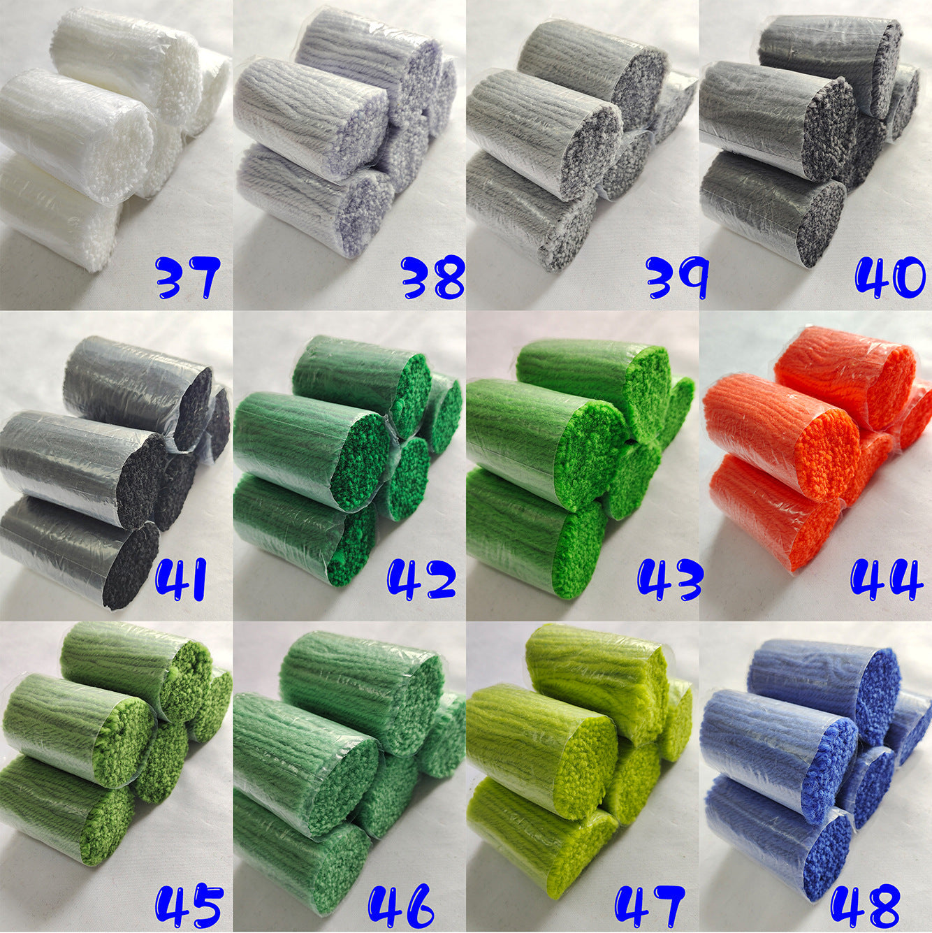 61 Colors 4-ply Pre-cut Latch Hook Yarn for DIY Craft Projects