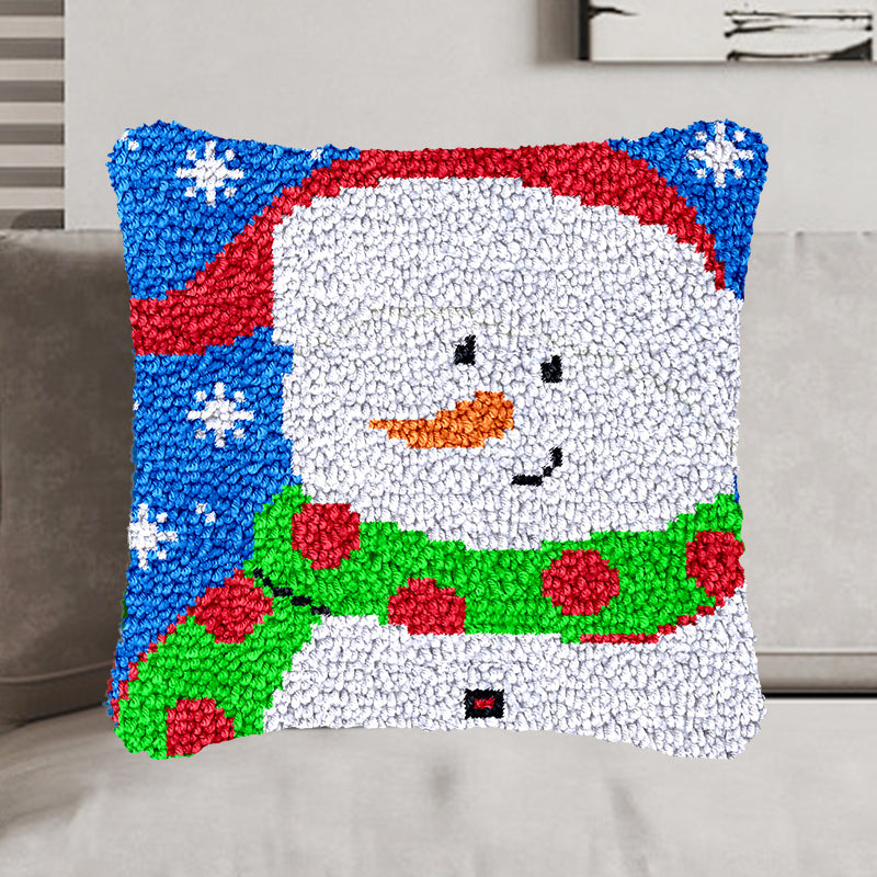 Kit de crochet pour taie d'oreiller Bonhomme de neige géant, pour adultes, débutants et enfants