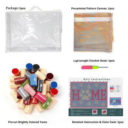 Kit de coussin à crochet « Fraises » pour adultes, débutants et enfants