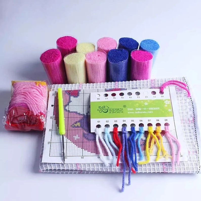 Guantes navideños verdes, funda de almohada, kit de cierre con gancho para adultos, principiantes y niños 