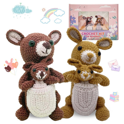 Couple Kangaroos Crochet Kit