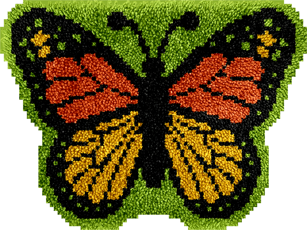 Butterfly Latch Hook Rug Kit