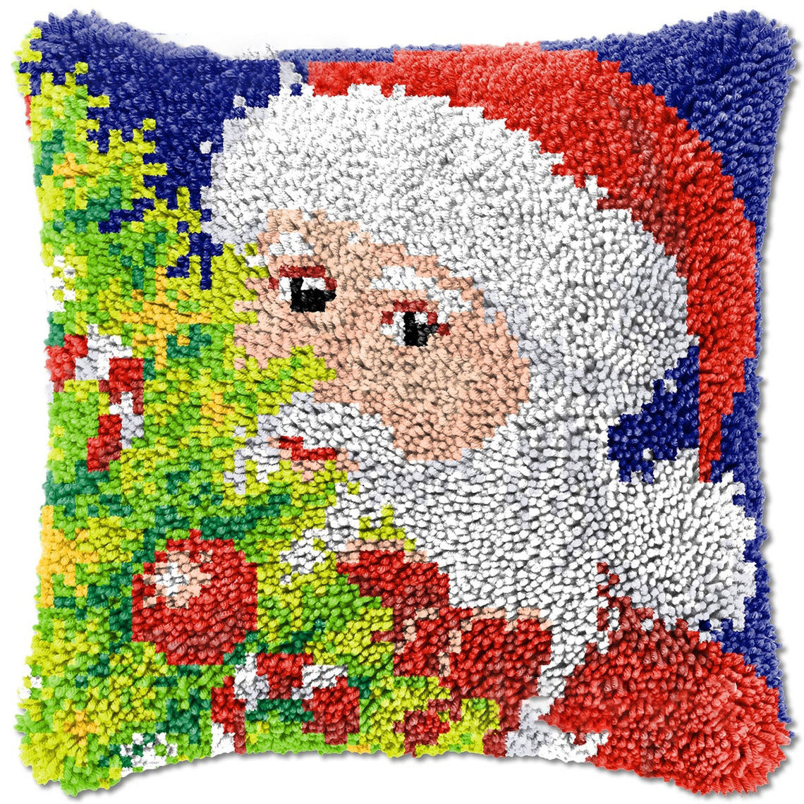 Navidad | Kits de cierre de gancho para funda de almohada de Papá Noel para adultos, principiantes y niños 