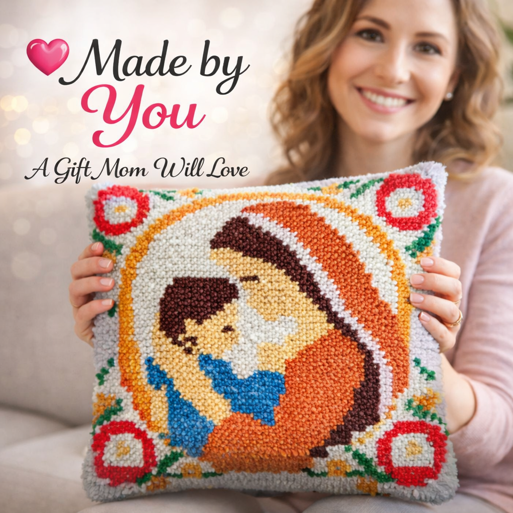 Ternura del Día de la Madre: Mamá e hijo para siempre - Kit de almohada con cierre de gancho