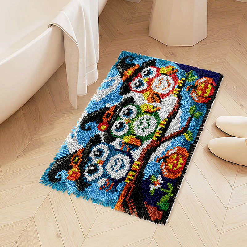 Halloween Owl Witches - Latch Hook Rug Kits