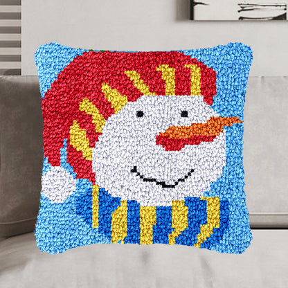 Kit de crochet pour taie d'oreiller Bonhomme de neige géant, pour adultes, débutants et enfants