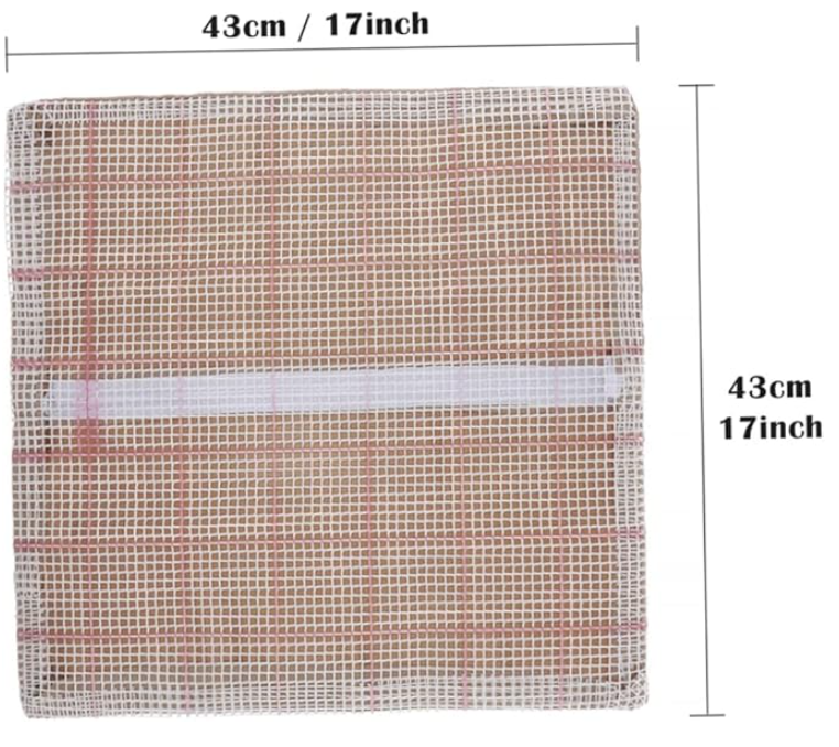 17x17 Inch Latch Hook Pillow 3.75-mesh Canvas with Cushion Hooking Needle