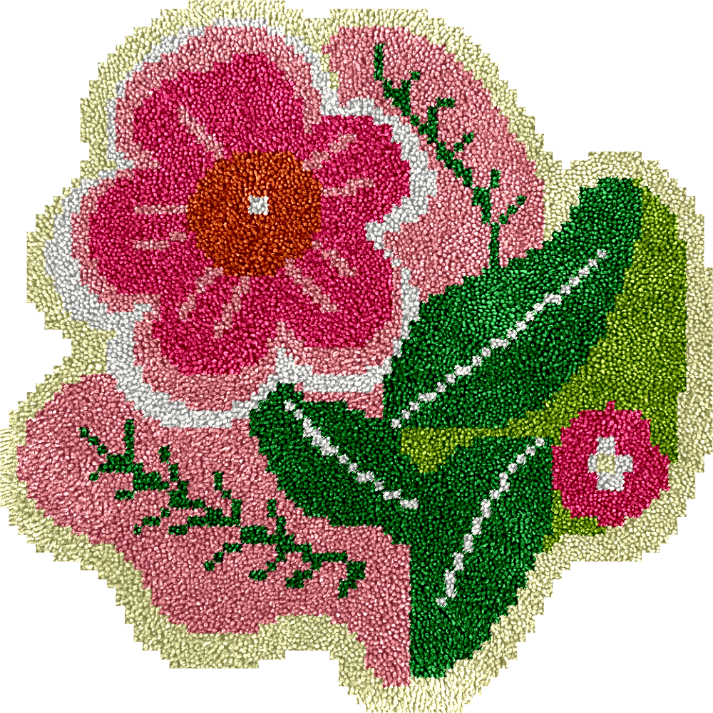Kit de tapis à crochets « Belle Fleur »