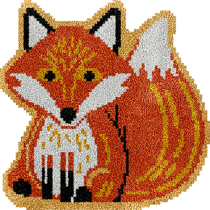 Orange Fox - Latch Hook Rug Kit