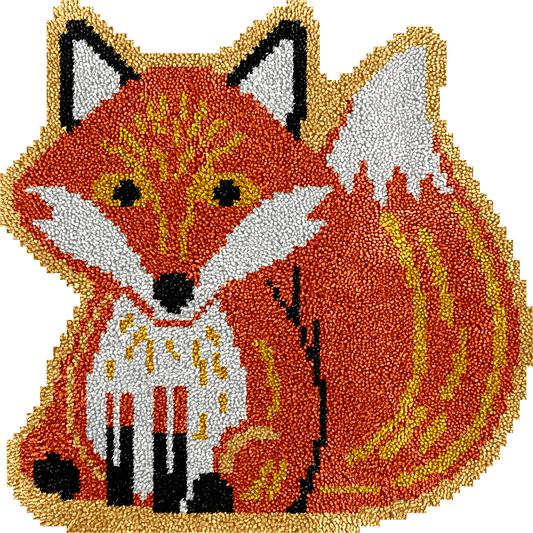 Orange Fox - Latch Hook Rug Kit