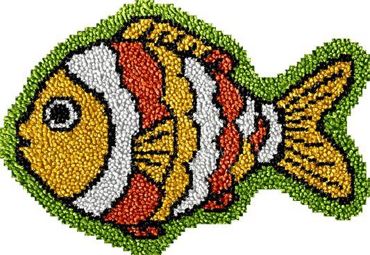 Lively Fishes Latch Hook Rug Kit