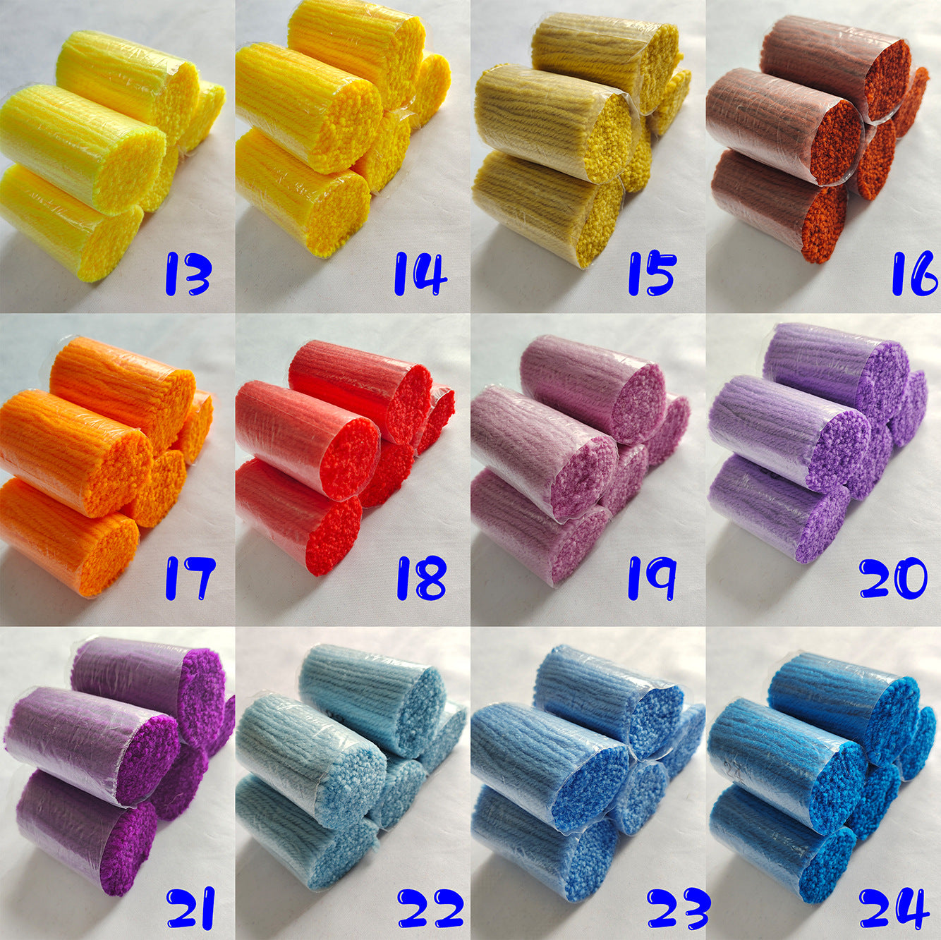 61 Colors 4-ply Pre-cut Latch Hook Yarn for DIY Craft Projects