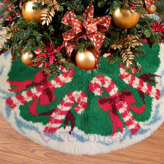 Kit de ganchillo para faldas de árbol de Navidad de caramelo para principiantes