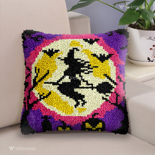 Halloween Night - Latch Hook Pillow Kit