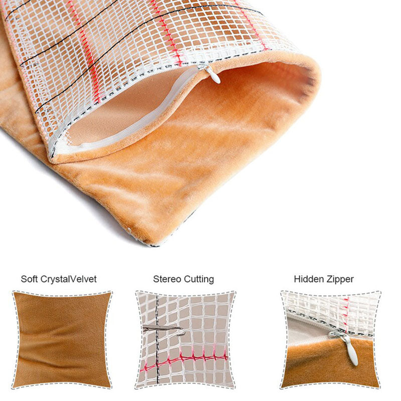 17x17 Inch Latch Hook Pillow 3.75-mesh Canvas with Cushion Hooking Needle