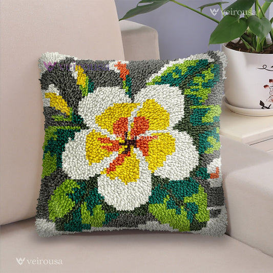 Exotic Frangipani - Pillowcase Latch Hook Kit
