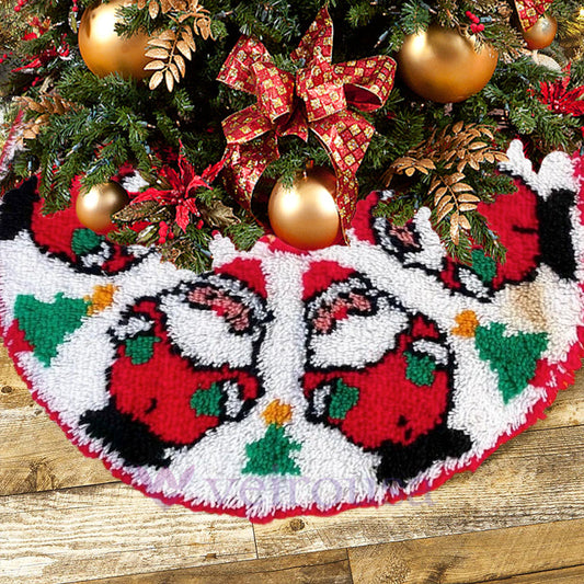 Kit de seis faldas para árbol de Navidad de Papá Noel con gancho para principiantes