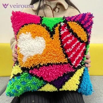 Kit de almohada con cierre de gancho y cierre de gancho con forma de corazón de colores para adultos, principiantes y niños