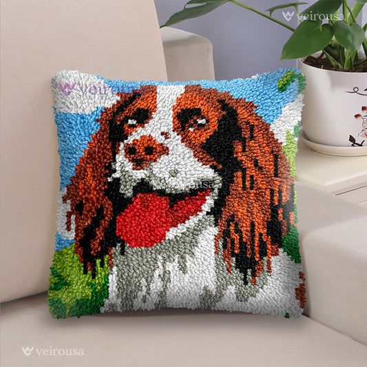 Welsh Springer Spaniel - Latch Hook Pillow Kit