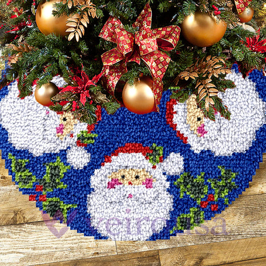 Kit de ganchillo para faldas de árbol de Navidad Happy Santa para principiantes