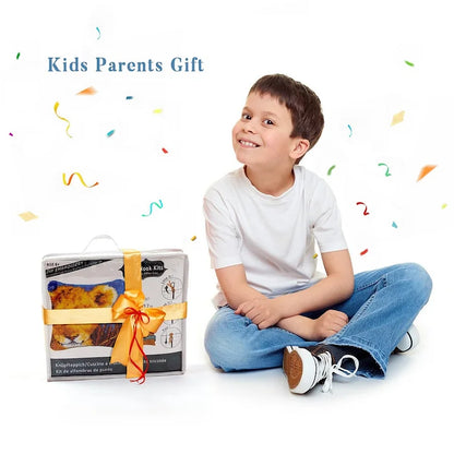 Kit de cierre de gancho para funda de almohada con diseño de perros navideños para adultos, principiantes y niños