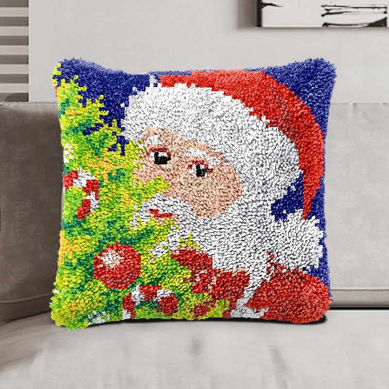 Navidad | Kits de cierre de gancho para funda de almohada de Papá Noel para adultos, principiantes y niños 