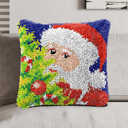 Navidad | Kits de cierre de gancho para funda de almohada de Papá Noel para adultos, principiantes y niños 