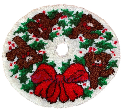 Kit de faldas para árbol de Navidad con forma de oso y gancho para principiantes