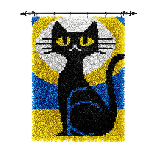 Black Cat - Latch Hook Rug Kit