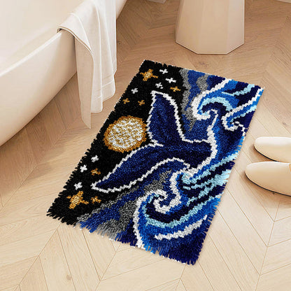 Moonlit Whale Tail Latch Hook Rug Kit