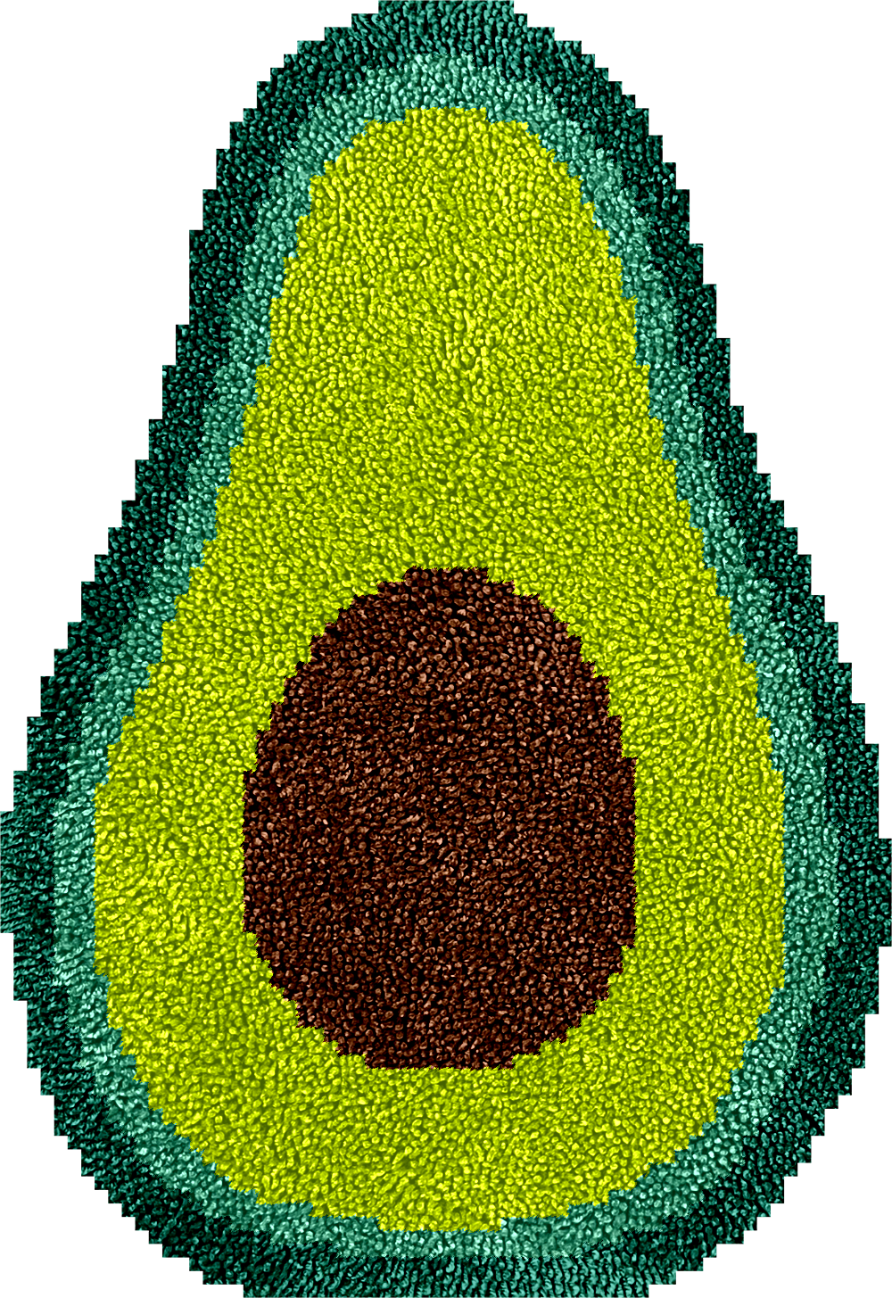 Kits de ganchillo para alfombras Avocado para principiantes